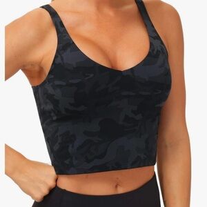 Sage Black Tank Top Velvet Scoop Neck